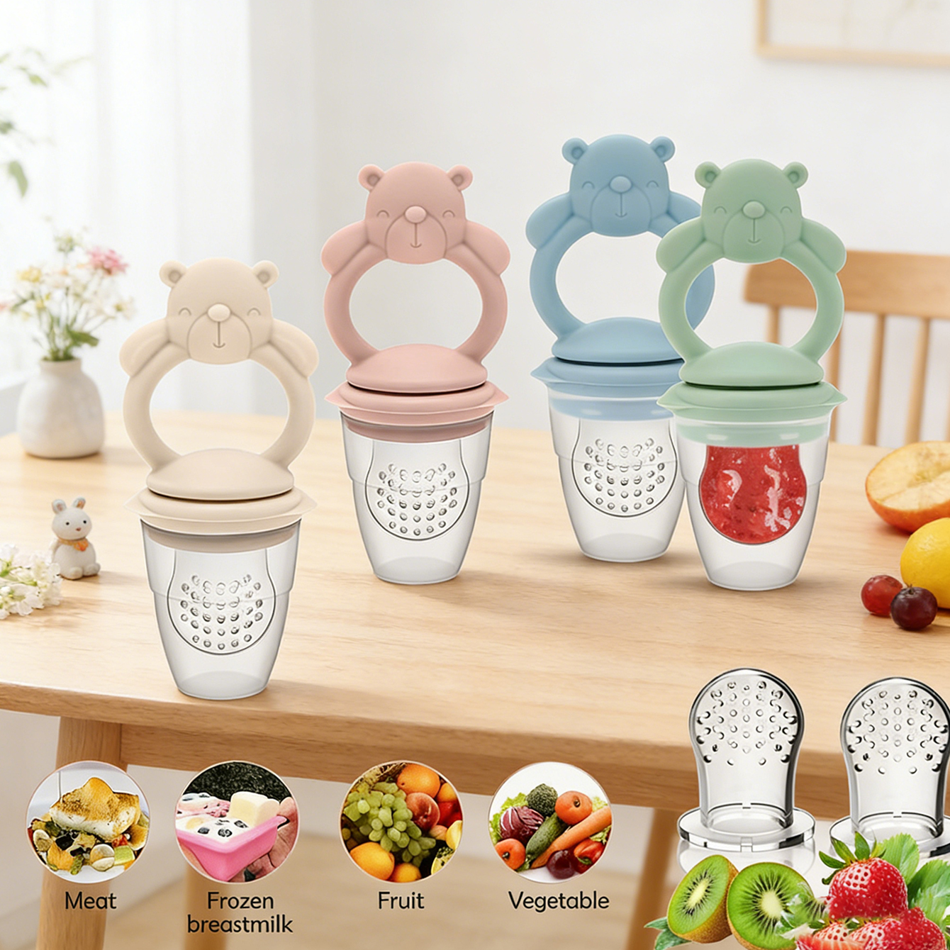 Baby Food For 1 Year Old - Baby Fruit & Food Feeder Pacifier,