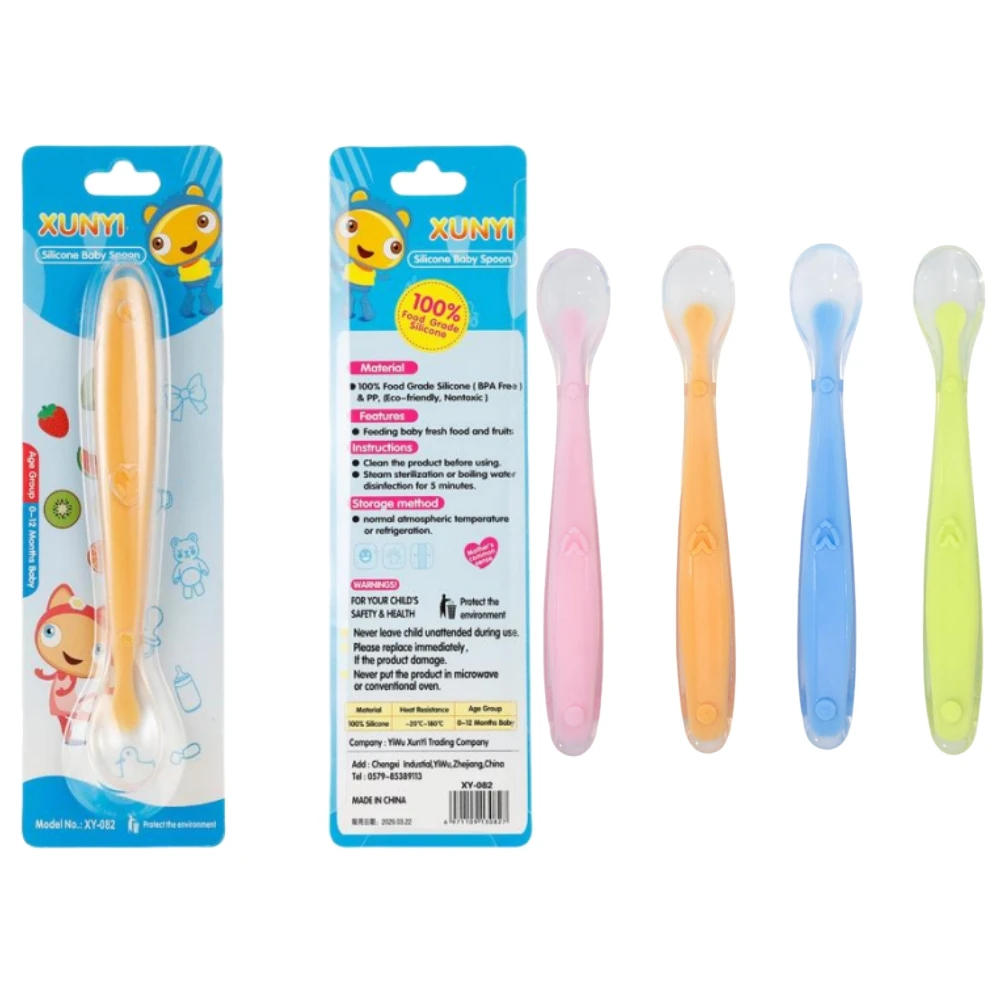 Baby Food Guide - Baby Spoons Soft Silicone Toddler Complementary