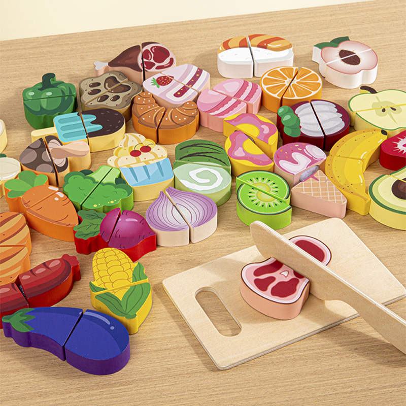 Baby Food Cooking Set - Simulation Kitchen Pretend Toy Wooden Classic