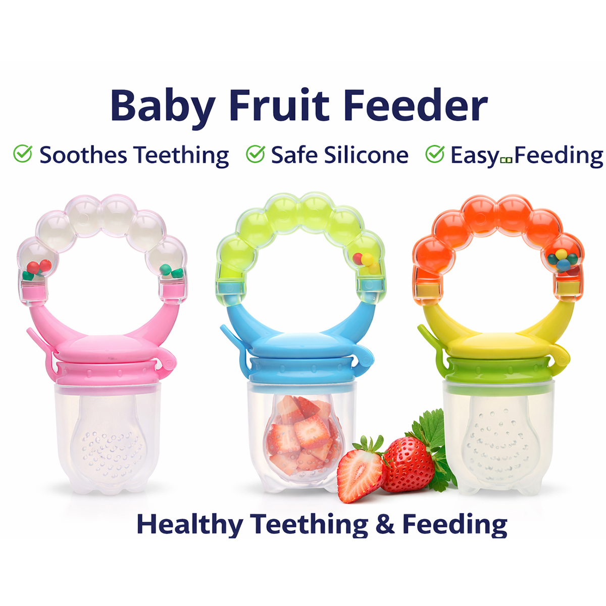 Baby Food Guide - Baby Fruit Feeder Pacifier, Silicone Baby