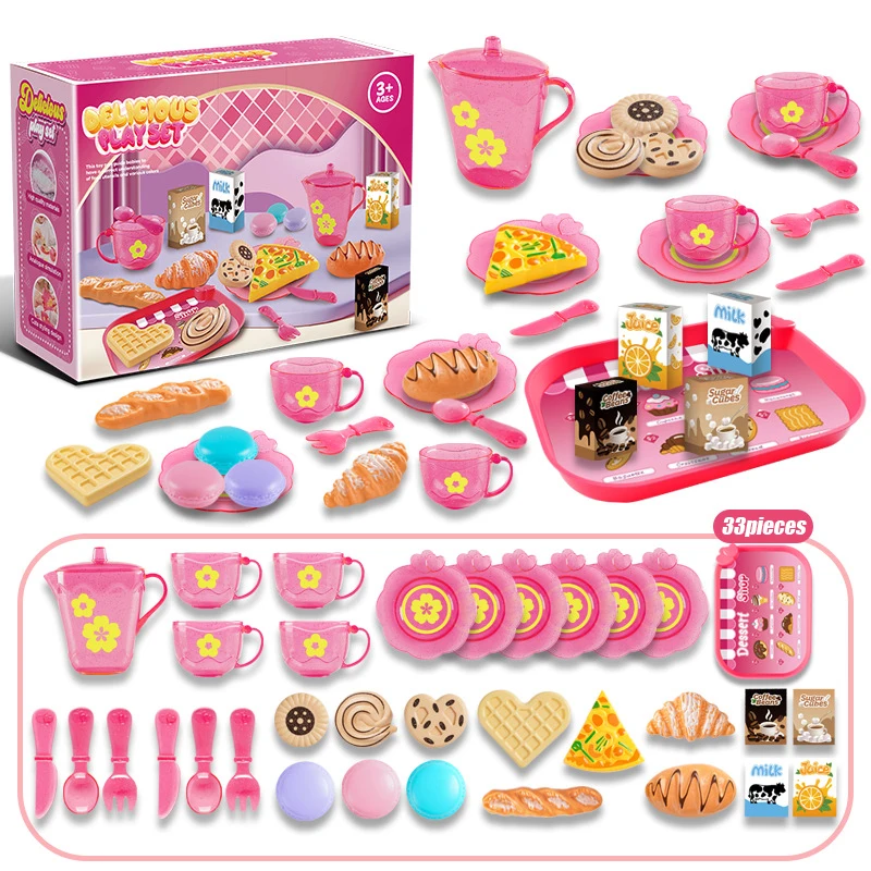 Baby Food Cooking Set - Toy Tea Set For Little Girls