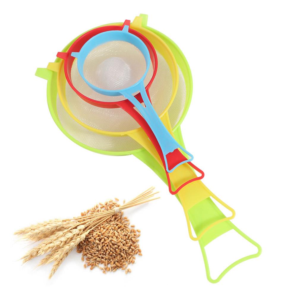 Baby Food Strainer - 4Pcs/Set Baking Tool Plastic Flour Sieve