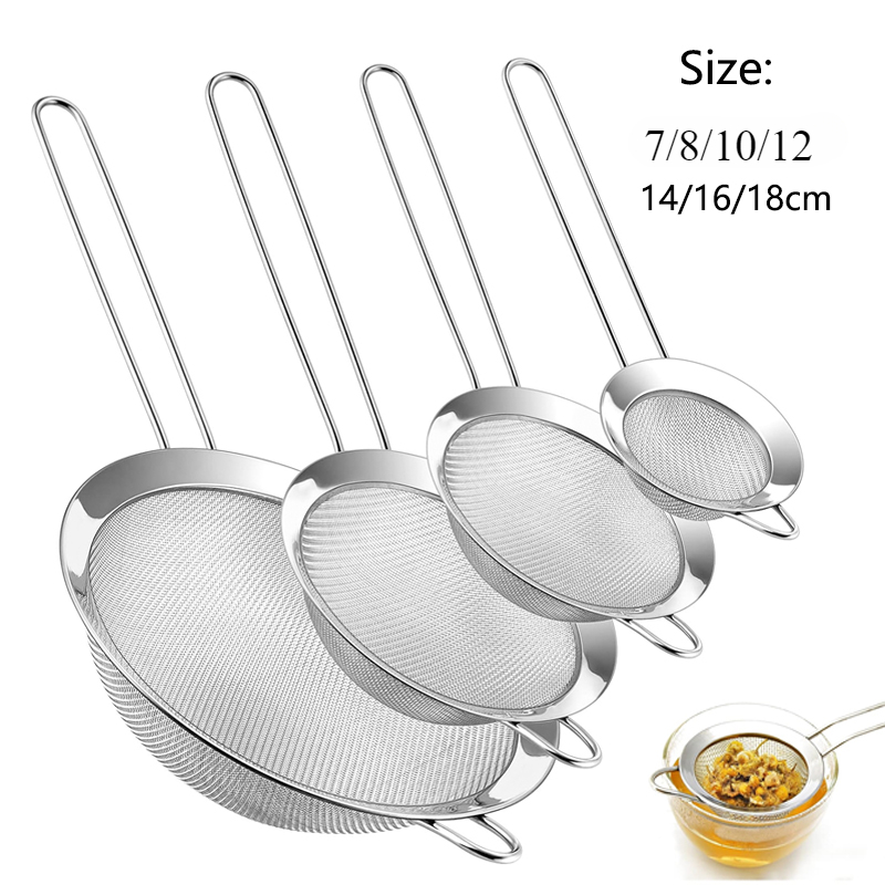 Baby Food Strainer - 1/3/4Pcs/Set Stainless Steel Wire Fine Mesh
