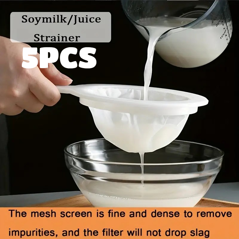 Baby Food Strainer - 5pcs Soy Milk Wine Filter Bag