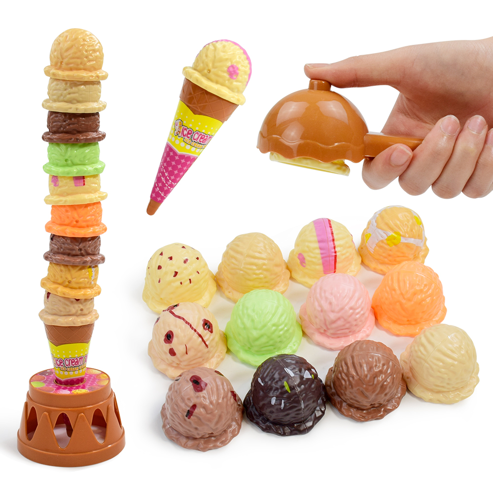 Baby Food Cooking Set - Children's Ice Cream Stacking Games Simulated