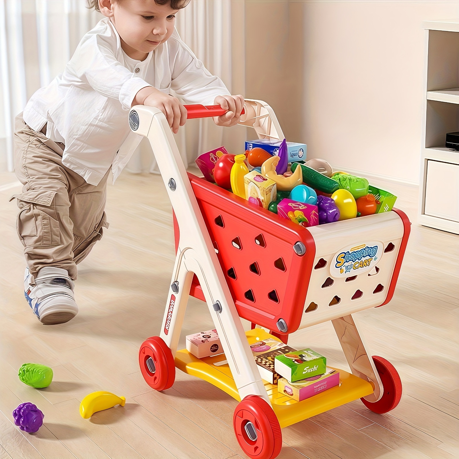 Kids Simulation Shopping Cart  - Baby Food Cooking Set ulasan dan harga