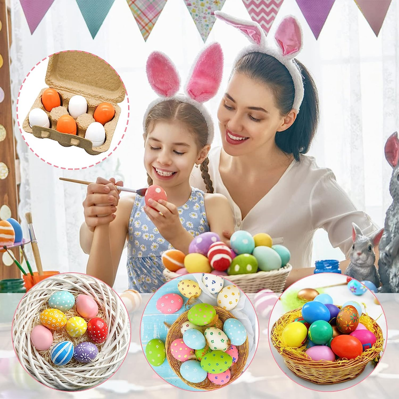 6pcs Wooden Eggs Toy Egg Kitch - Baby Food Cooking Set ulasan dan harga
