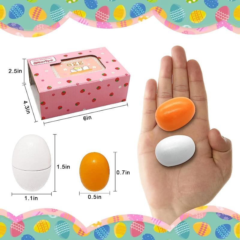 6pcs Wooden Eggs Toy Egg Kitch - Baby Food Cooking Set ulasan dan harga