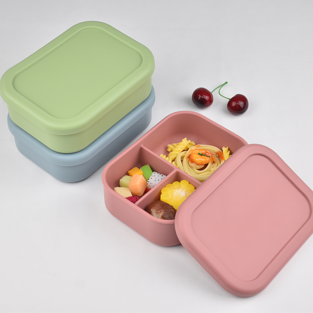 3-Compartment Food Grade Silic - Baby Food Organizer ulasan dan harga
