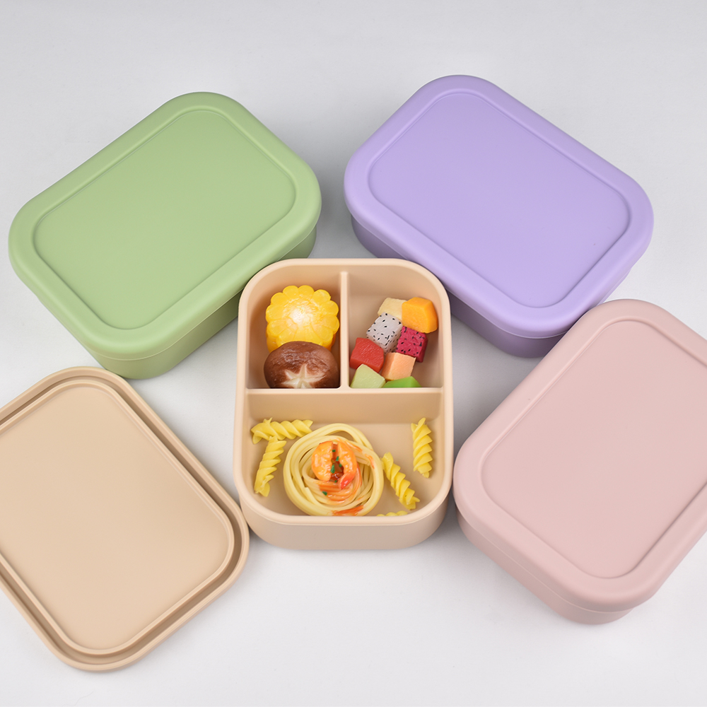 3-Compartment Food Grade Silic - Baby Food Organizer ulasan dan harga