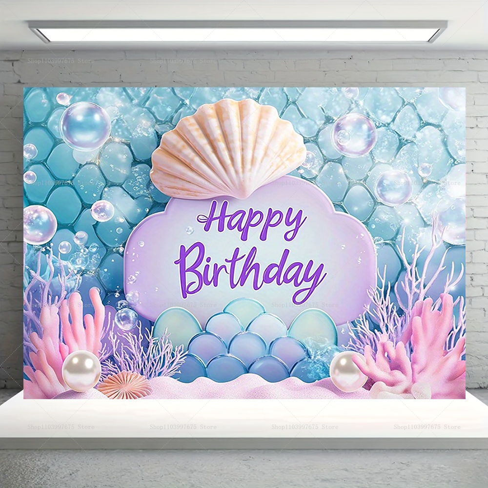 Mermaid Party Backdrops Childr - Baby Food Grinder ulasan dan harga