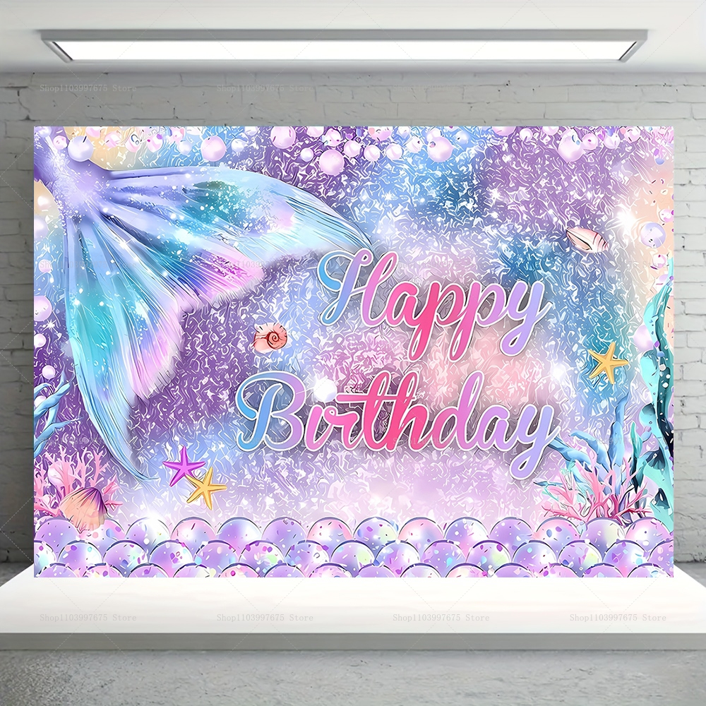 Mermaid Party Backdrops Childr - Baby Food Grinder ulasan dan harga