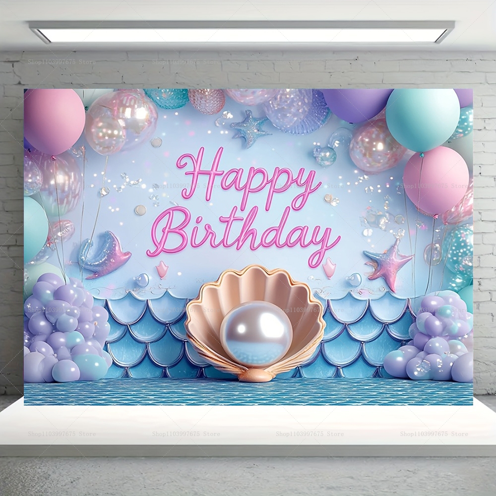 Mermaid Party Backdrops Childr - Baby Food Grinder ulasan dan harga