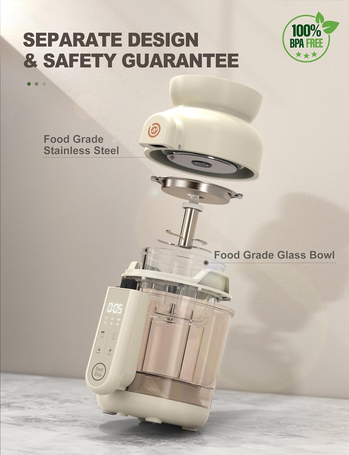 Glass Baby Food Maker, Steamer - Baby Food Maker And Steamer ulasan dan harga