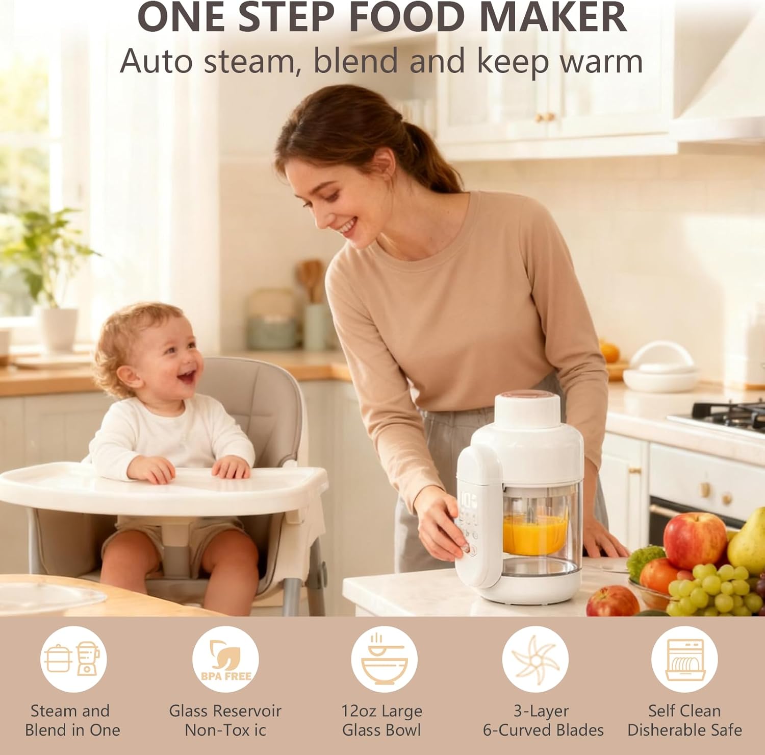 9-in-1 Baby Food Maker: Glass  - Baby Food Maker And Steamer ulasan dan harga