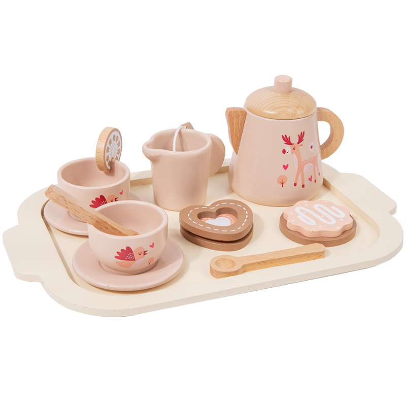 Afternoon Tea Set Wooden Toy P - Baby Food Cooking Set ulasan dan harga
