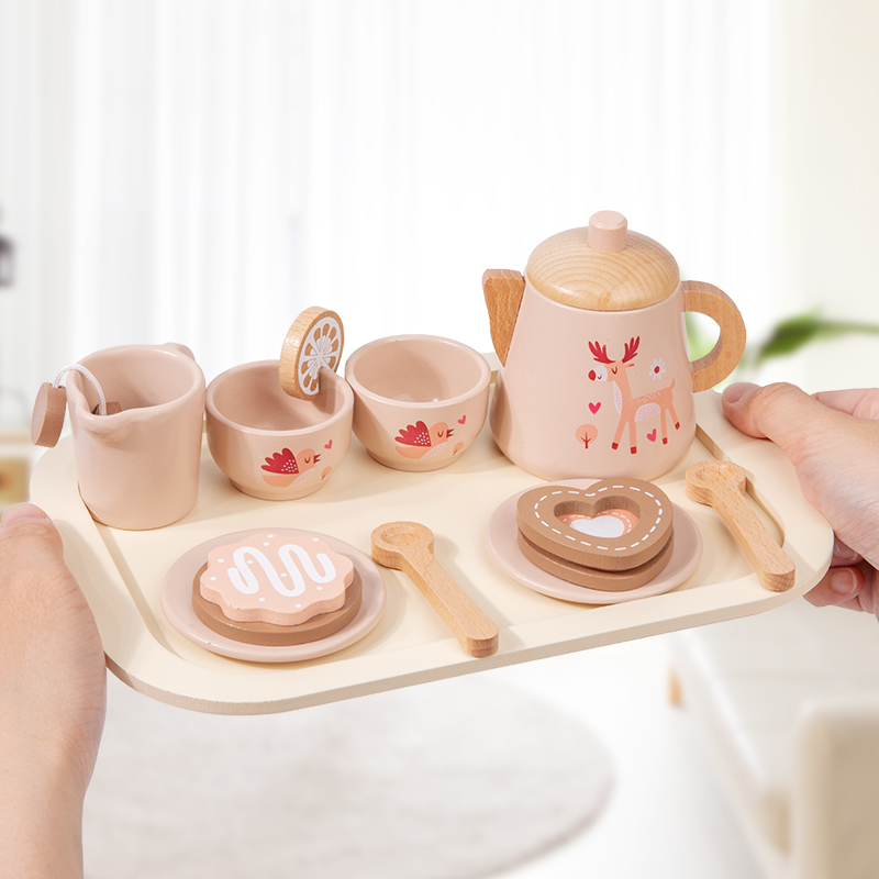 Afternoon Tea Set Wooden Toy P - Baby Food Cooking Set ulasan dan harga