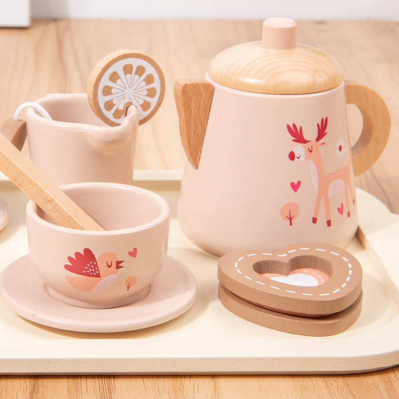Afternoon Tea Set Wooden Toy P - Baby Food Cooking Set ulasan dan harga