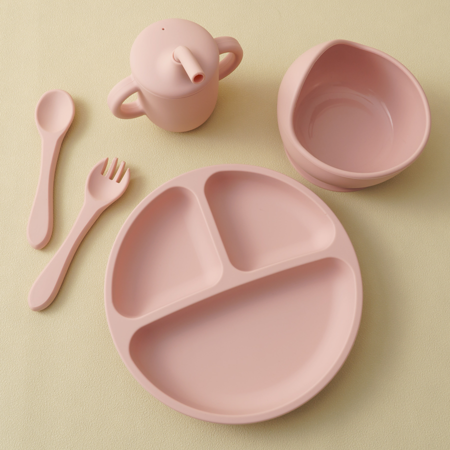 5PCS Baby Silicone Tableware S - Silicone Suction Bowl ulasan dan harga