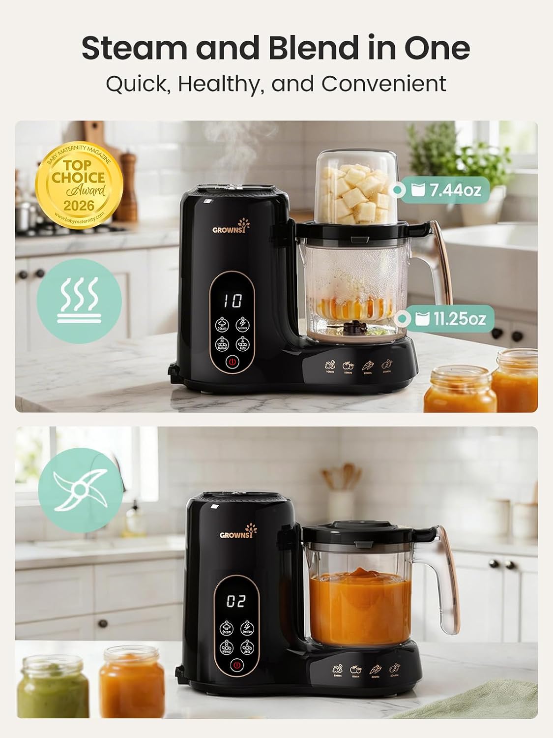 Baby Food Maker with Dual-Laye - Baby Food Maker And Steamer ulasan dan harga