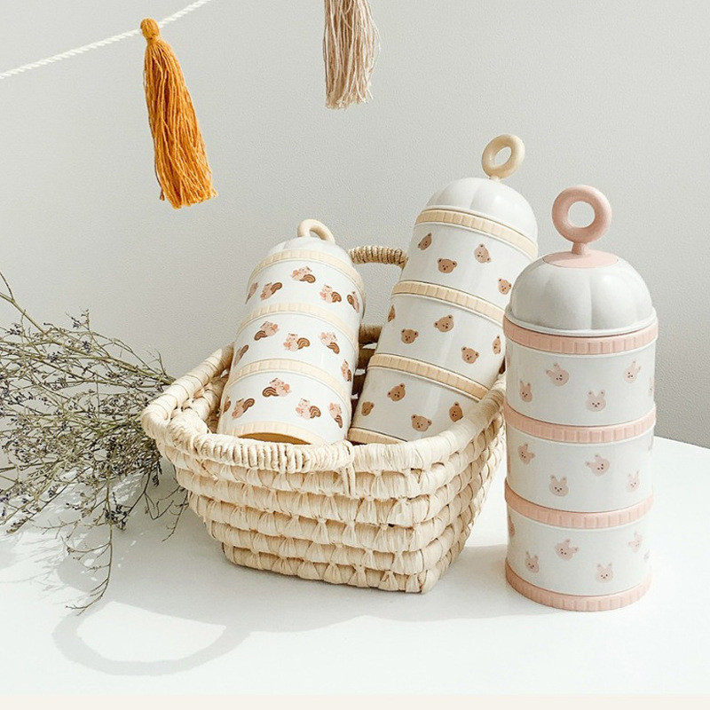 Cute Bear Milk Powder Box Baby - Baby Food Organizer ulasan dan harga
