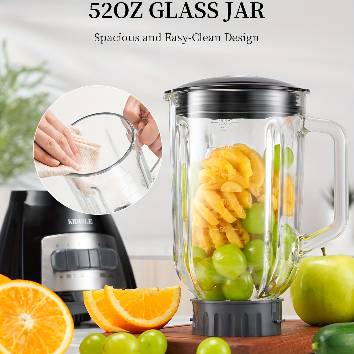 Smoothie Blender with 52 oz Gl - Baby Food Grinder ulasan dan harga