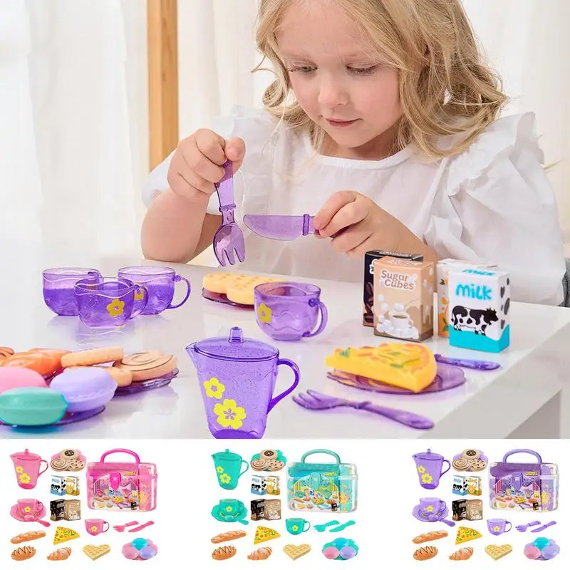 Toy Tea Set For Little Girls T - Baby Food Cooking Set ulasan dan harga
