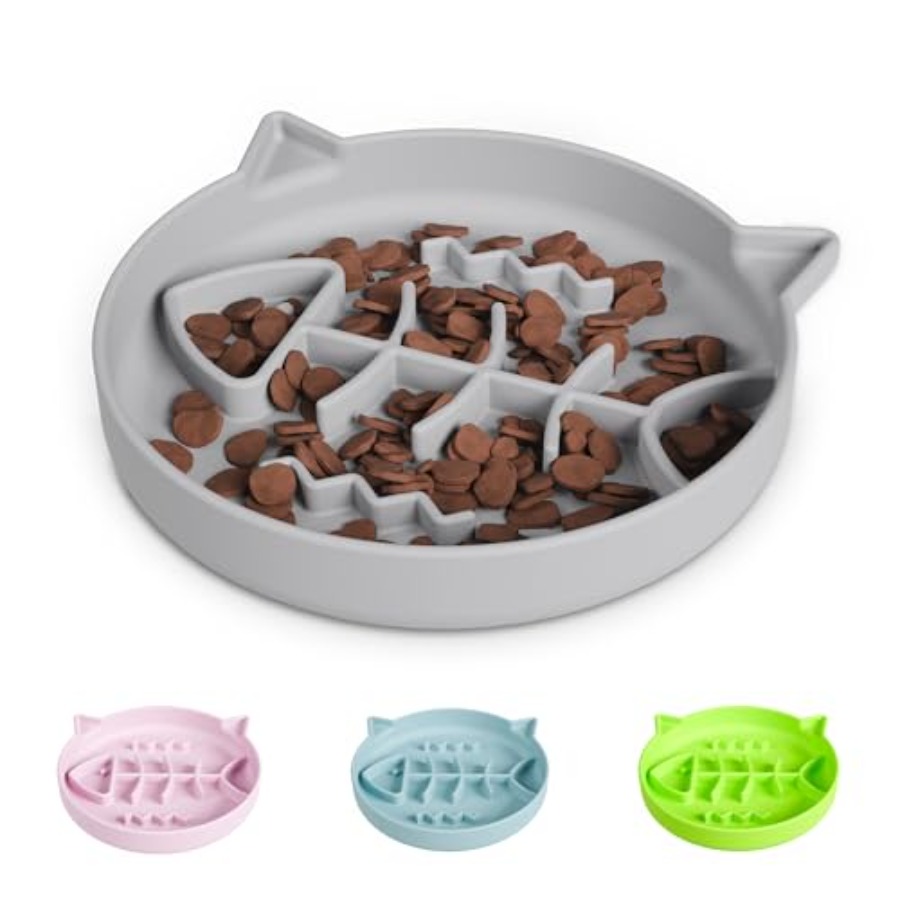Silicone Cat Slow Feeder Bowl  - Silicone Suction Bowl ulasan dan harga