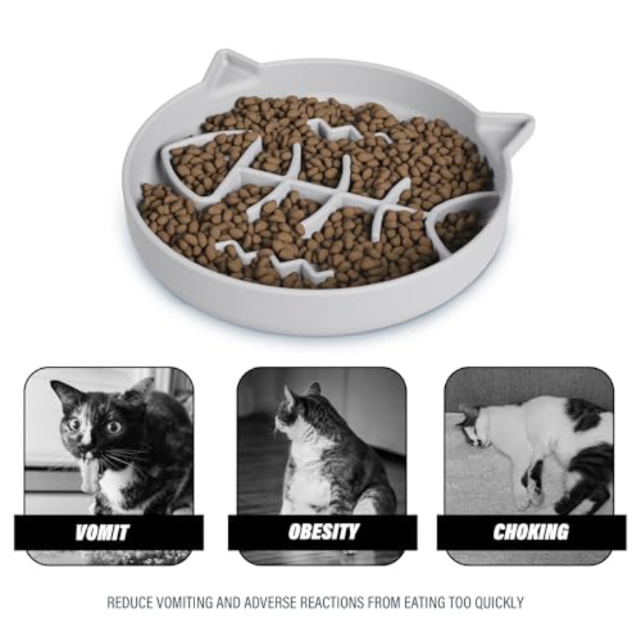 Silicone Cat Slow Feeder Bowl  - Silicone Suction Bowl ulasan dan harga
