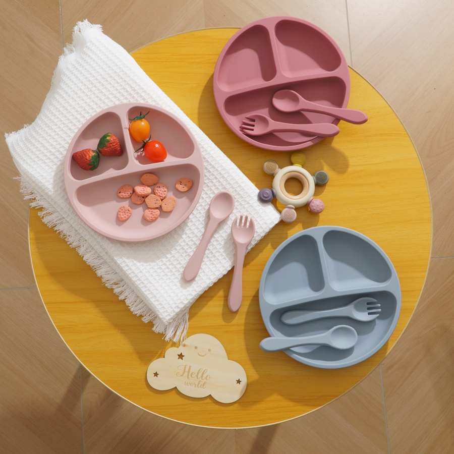 3PCS Children's Tableware Set  - Baby Food Guide ulasan dan harga