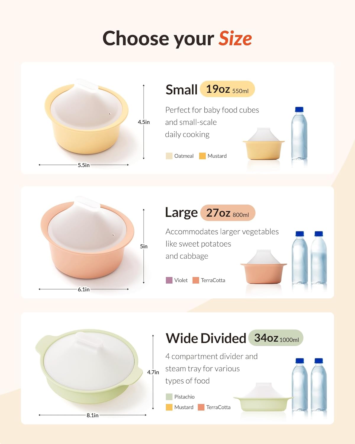 Silicone Microwave Steamer | M - Baby Food Maker And Steamer ulasan dan harga