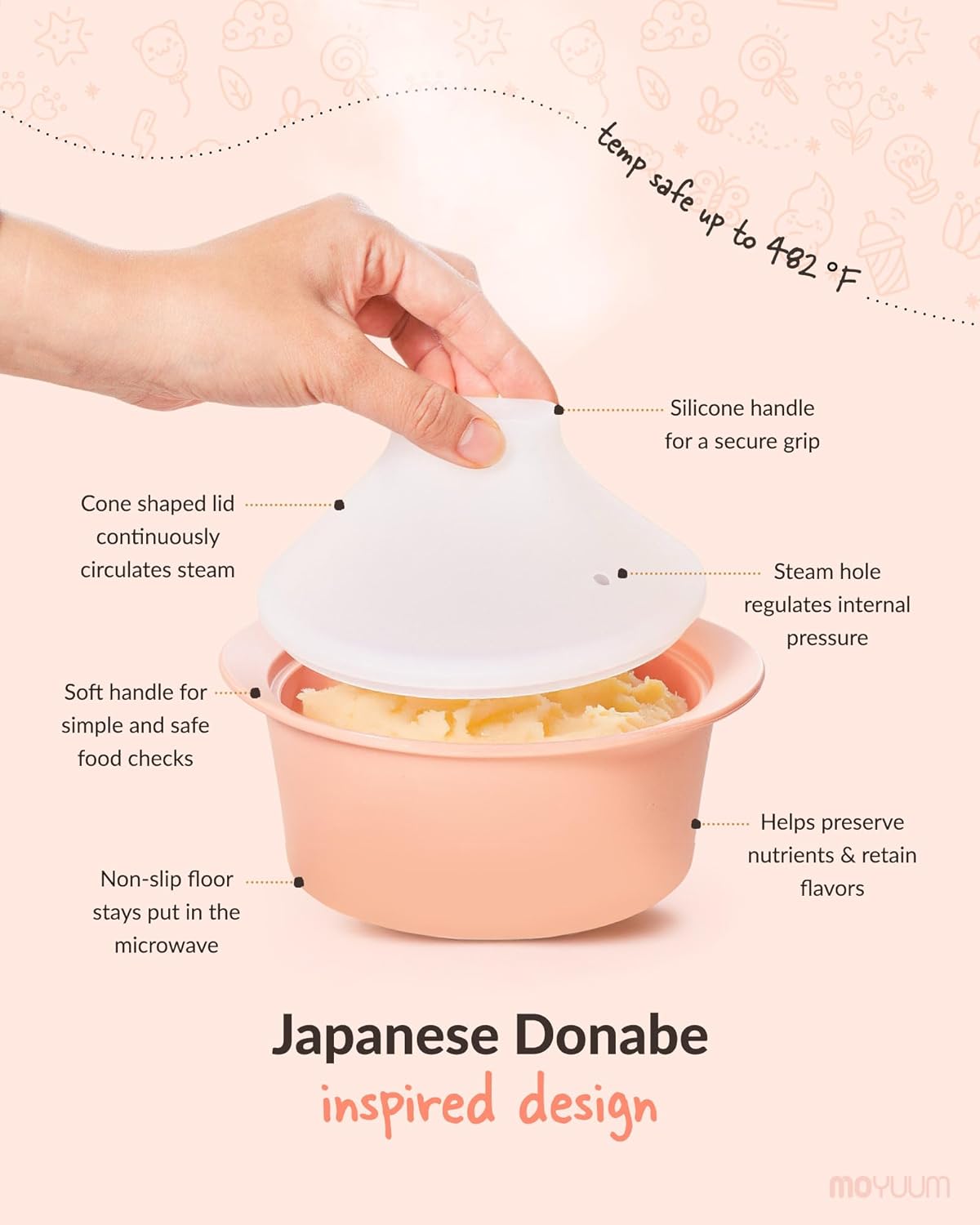 Silicone Microwave Steamer | M - Baby Food Maker And Steamer ulasan dan harga