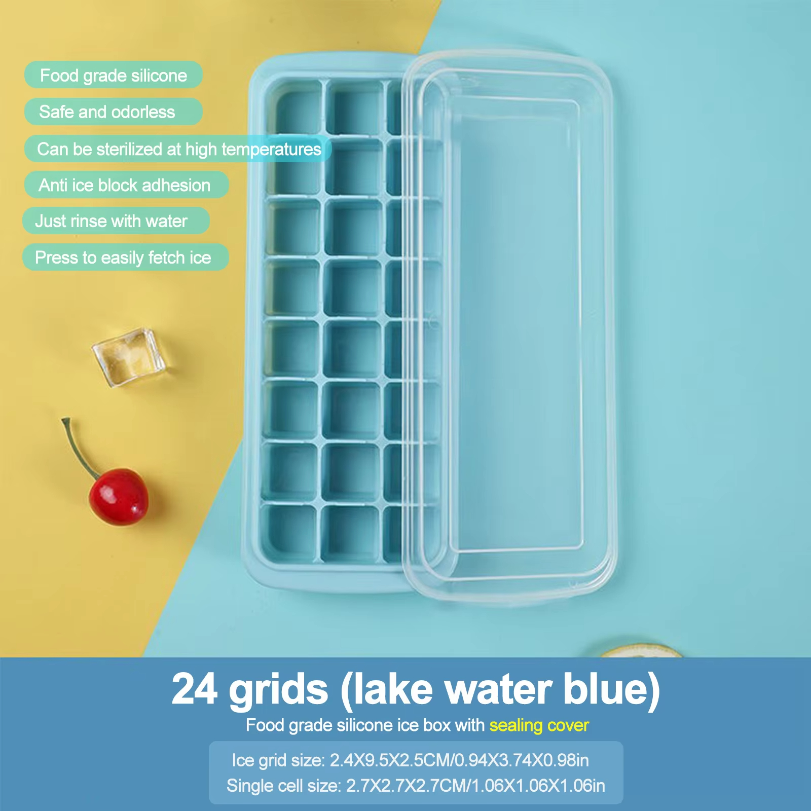 Silicone Ice Cubes Tray with L - Baby Food For 1 Year Old ulasan dan harga