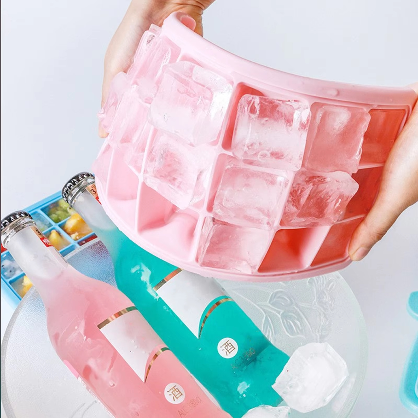 Silicone Ice Cubes Tray with L - Baby Food For 1 Year Old ulasan dan harga