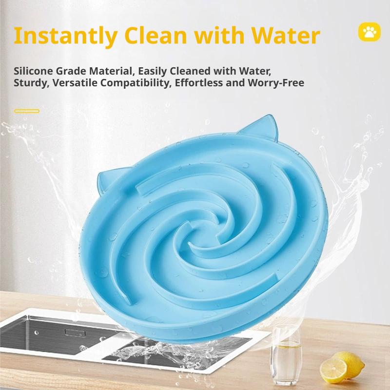 Cute Pet Slow Feeder Bowl Prev - Silicone Suction Bowl ulasan dan harga