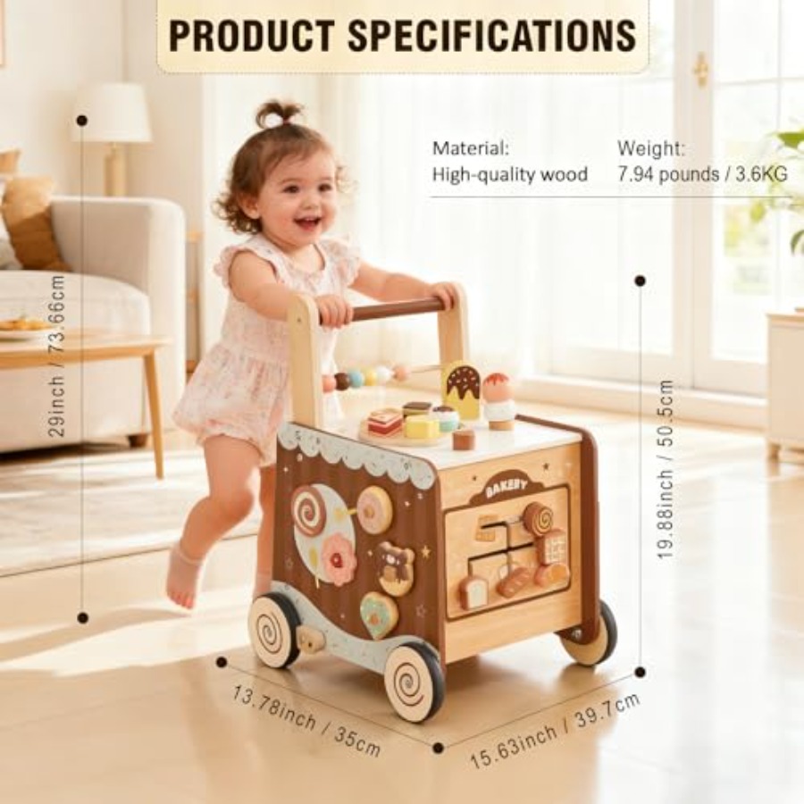 Montessori wooden baby walker  - Baby Food For 1 Year Old ulasan dan harga