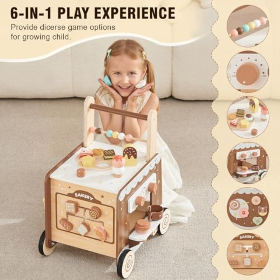 Montessori wooden baby walker  - Baby Food For 1 Year Old ulasan dan harga