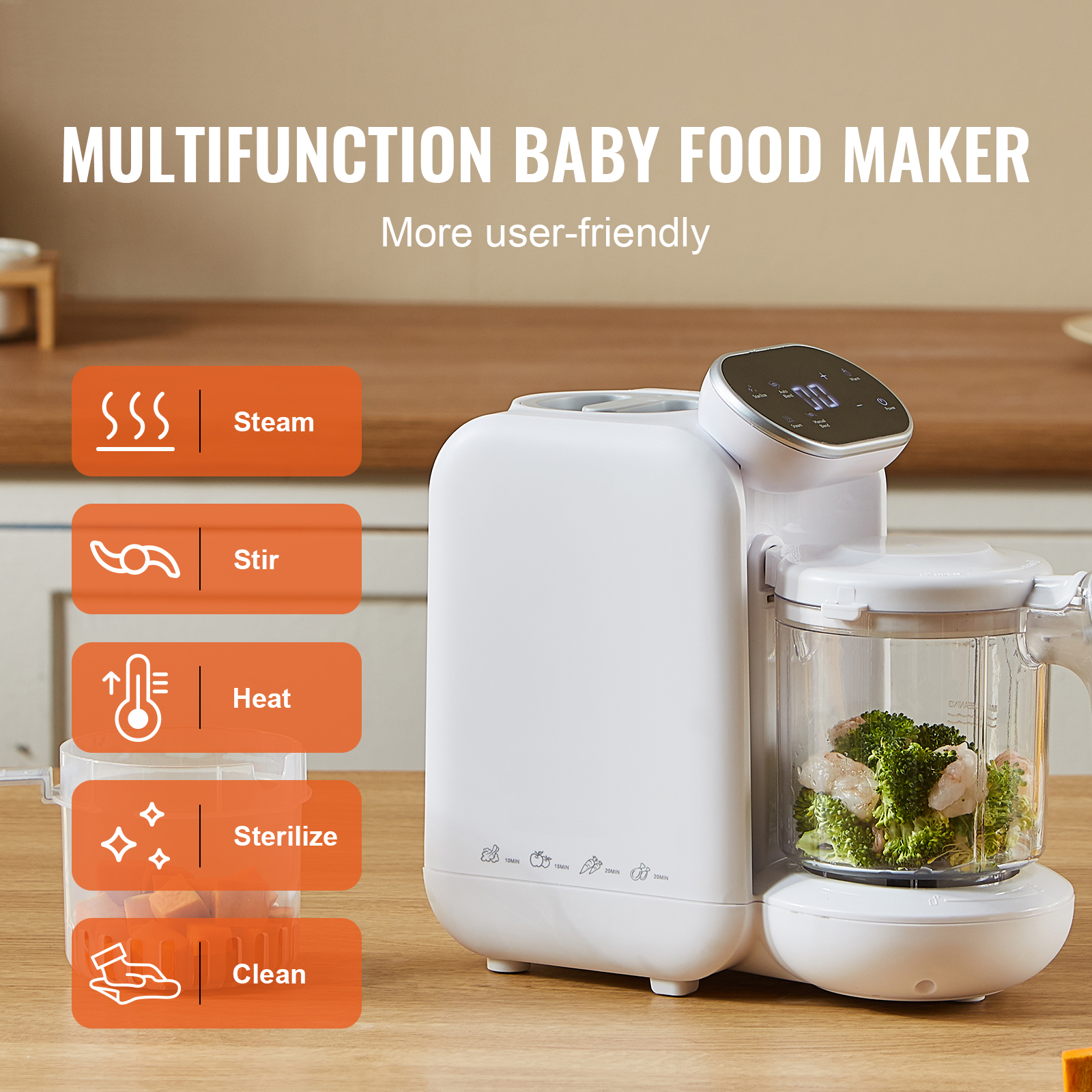 Baby Food Maker 430W with 750  - Baby Food Maker And Steamer ulasan dan harga
