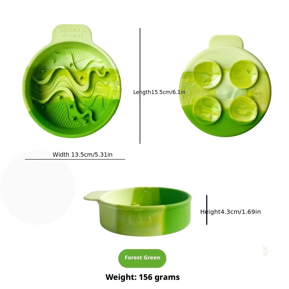 1pc silicone pet slow food bow - Silicone Suction Bowl ulasan dan harga